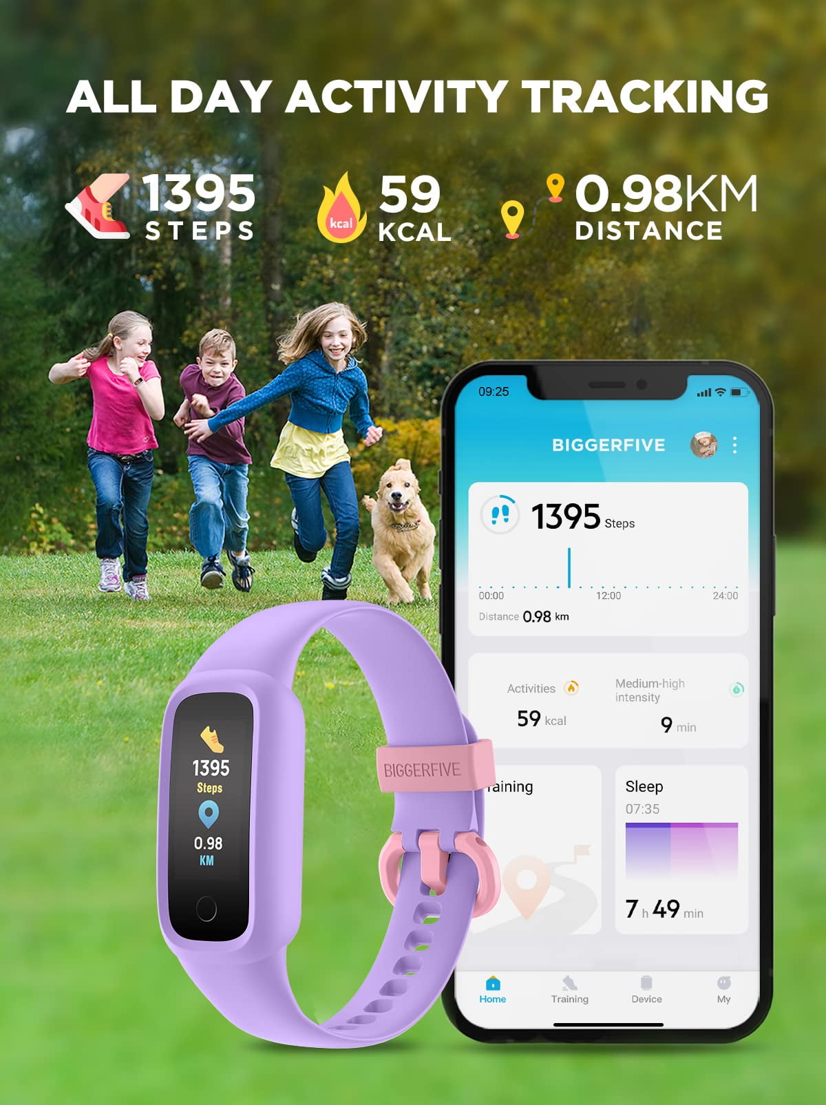 Kids waterproof Fitness Tracker, Pedometer, 0.96'' Activity Tracker Watch for Boys & Girls
