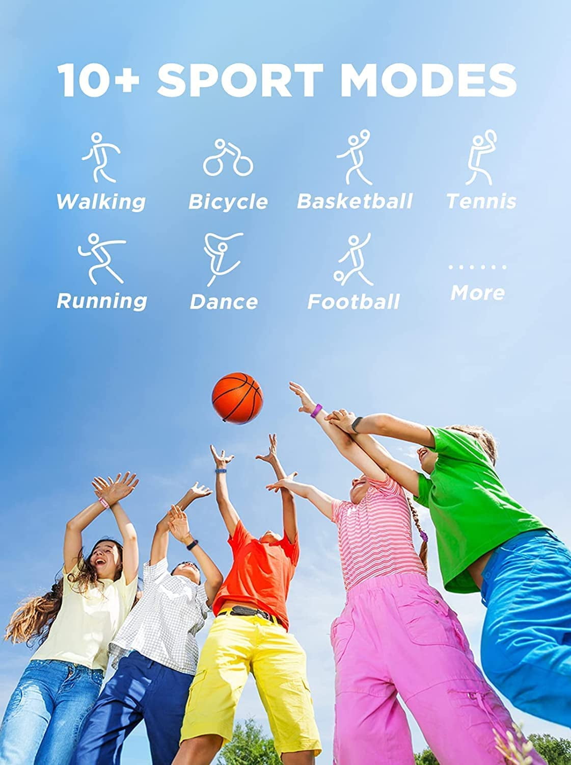 Kids waterproof Fitness Tracker, Pedometer, 0.96'' Activity Tracker Watch for Boys & Girls