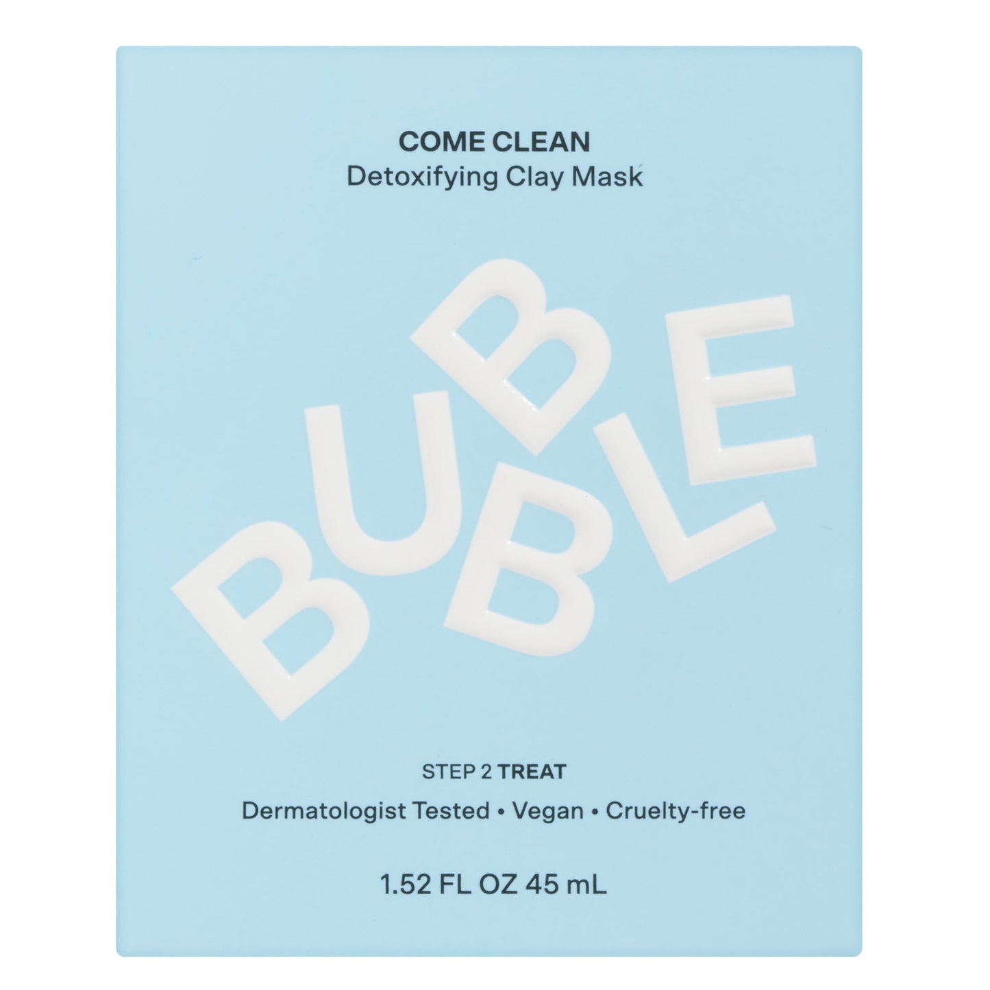 Bubble Skincare Detoxifying Clay Mask with Applicator Brush, For All Skin Types, 1.52 FL OZ / 45mL