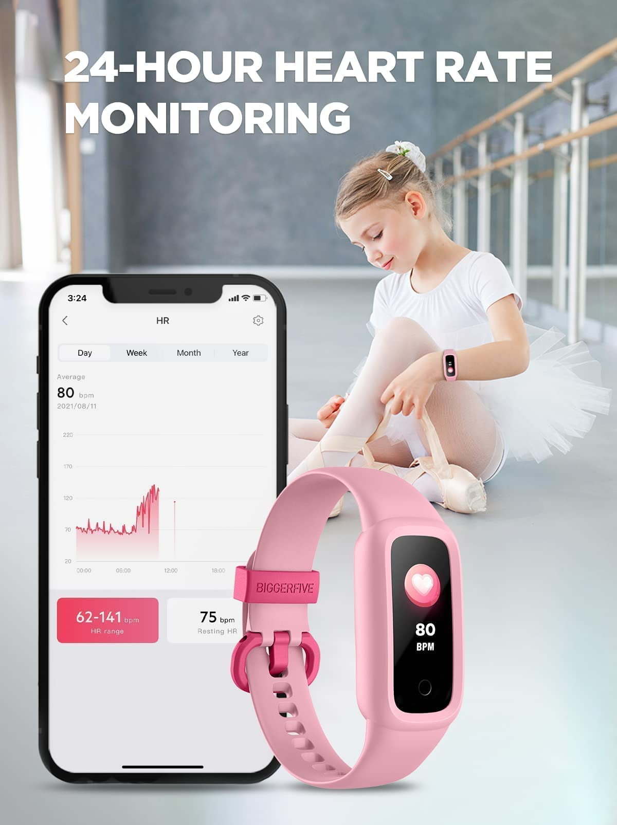 Kids waterproof Fitness Tracker, Pedometer, 0.96'' Activity Tracker Watch for Boys & Girls