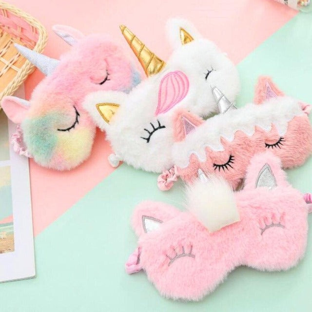 Kids Plush Unicorn Sleeping Mask