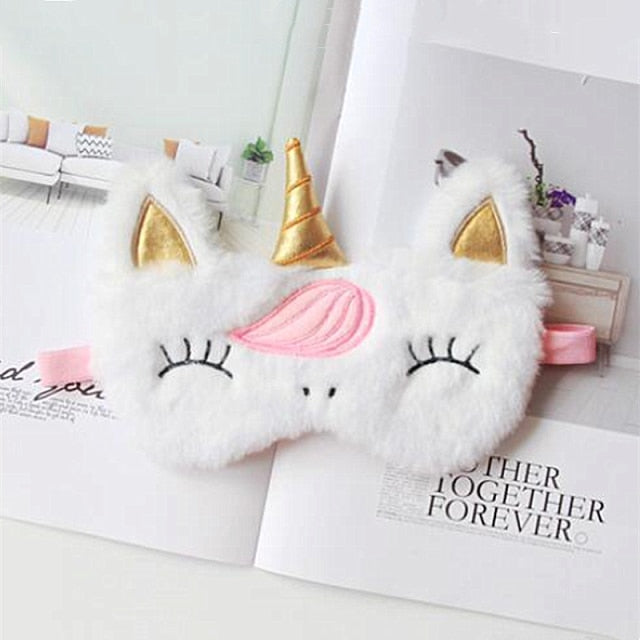 Kids Plush Unicorn Sleeping Mask