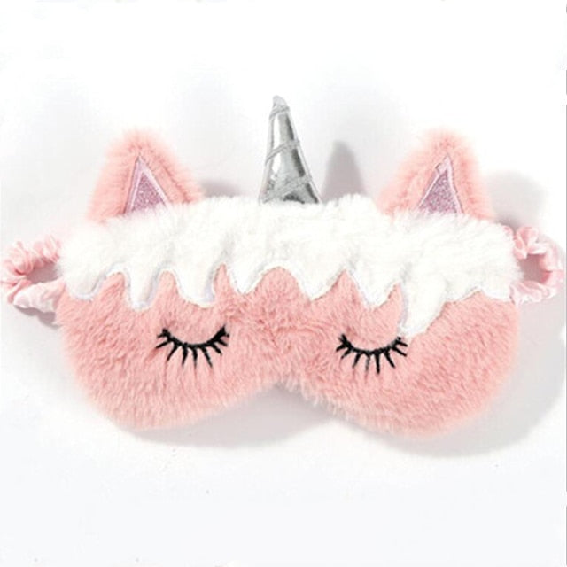 Kids Plush Unicorn Sleeping Mask
