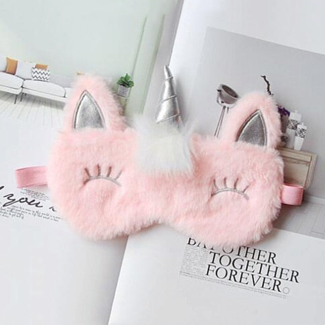 Kids Plush Unicorn Sleeping Mask