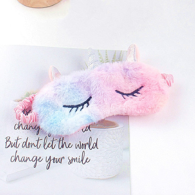 Kids Plush Unicorn Sleeping Mask