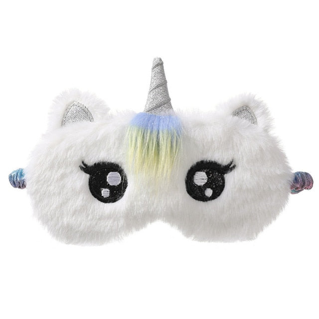 Kids Plush Unicorn Sleeping Mask