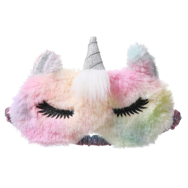 Kids Plush Unicorn Sleeping Mask