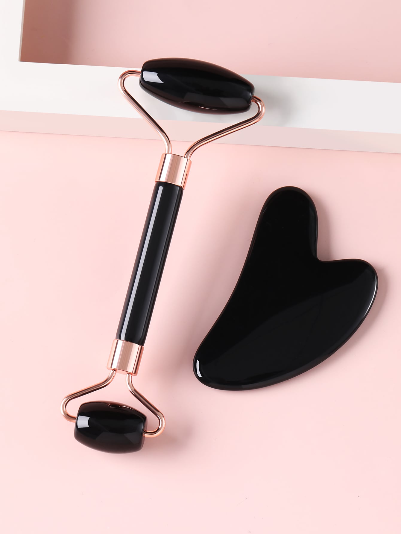 Facial Roller Massager and Gua Sha Board