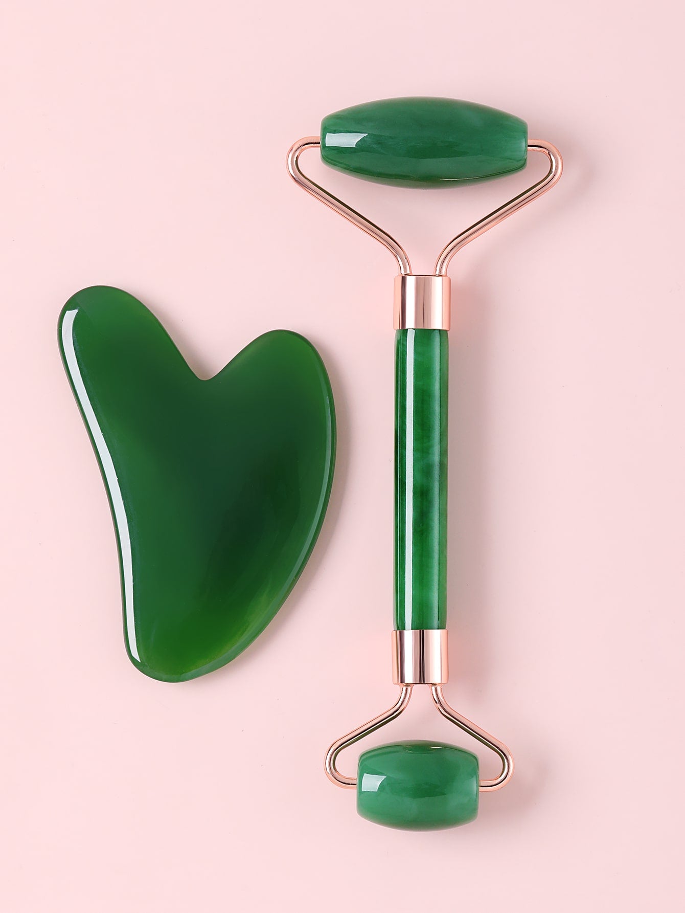 Facial Roller Massager and Gua Sha Board